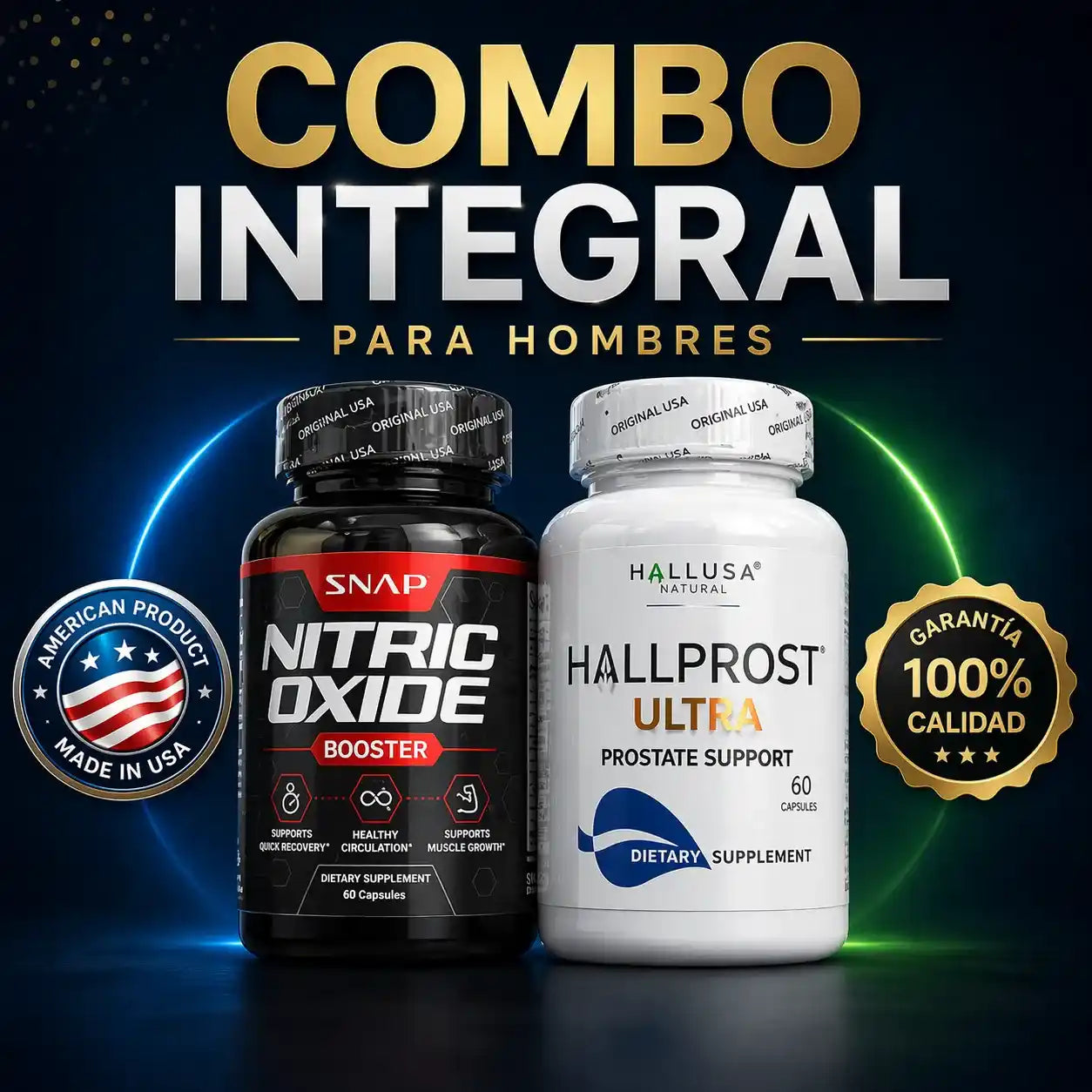 COMBO INTEGRAL: NITRIC OXIDE® Y HALLPROST ULTRA® IMPORTADO 🇺🇸